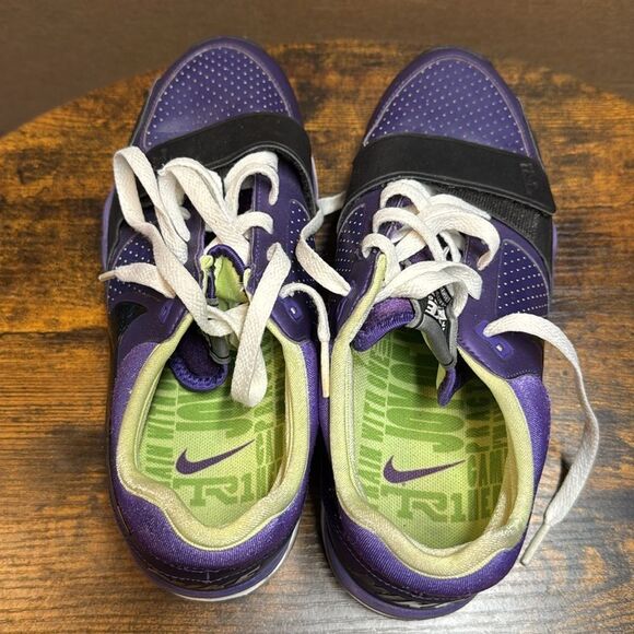 NIKE Trainer One Max Air Running Shoes Purple Black Training Tennis Women size 8 - Picture 4 of 9